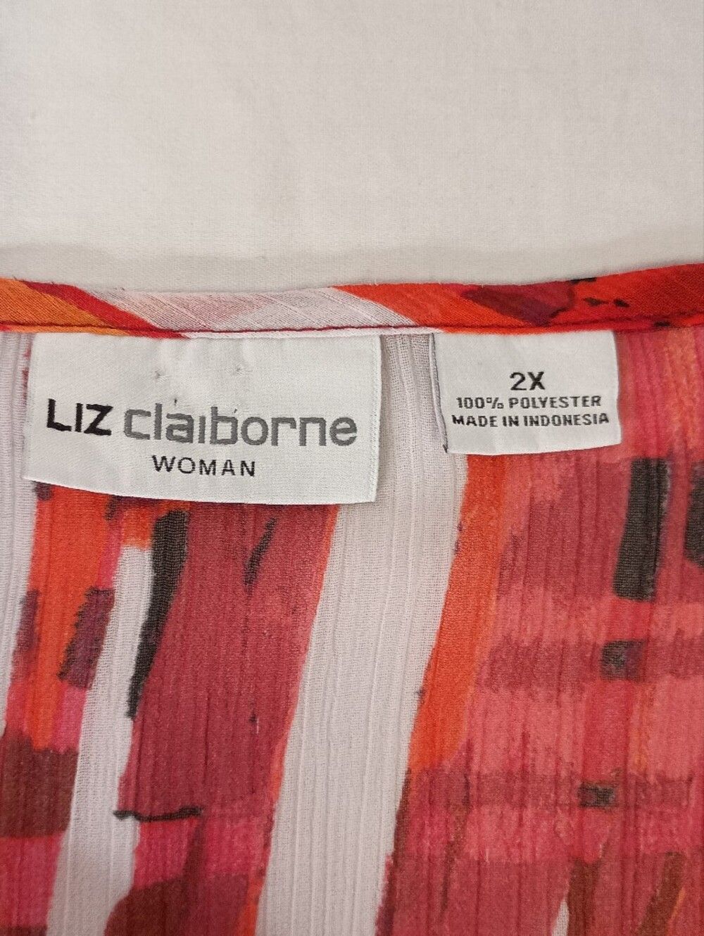 Women's Size 2X Plus Size SHEER Geometric Print Pullover Blouse Summer - Picture 3 of 9